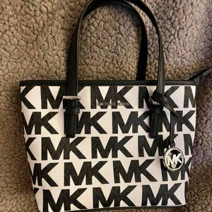 Michael Kors Jet Set Travel Extra Small Logo Top-Zip Tote Bag